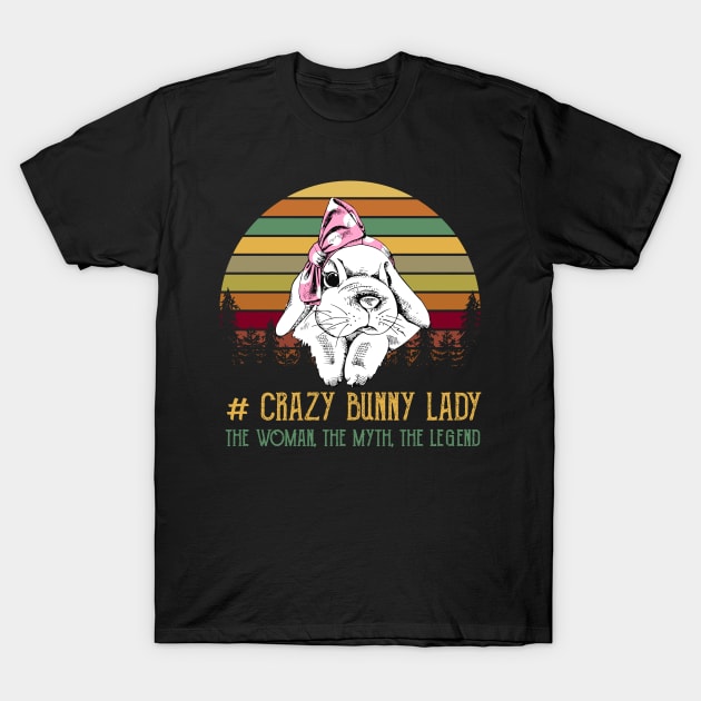 CRAZY BUNNY LADY T-Shirt by Samono